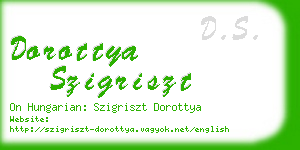 dorottya szigriszt business card